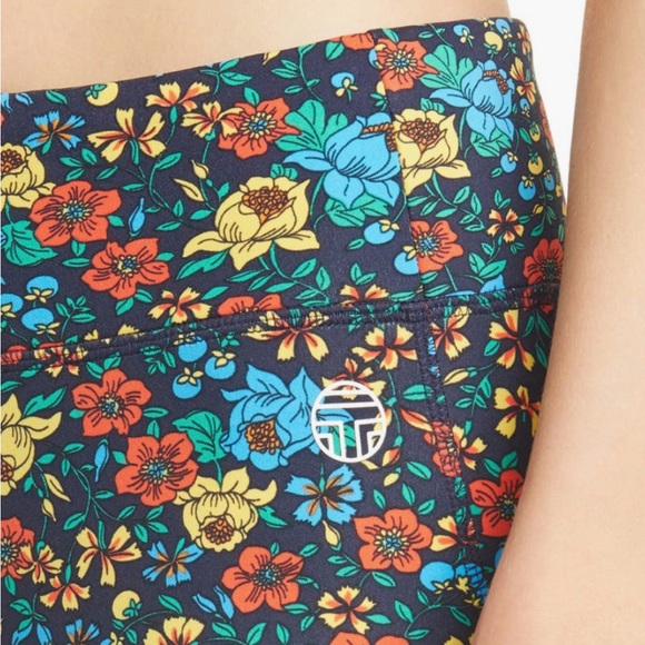 Tory Sport by Tory Burch Chevron Floral Leggings 7/8 Small - Picture 2 of 8